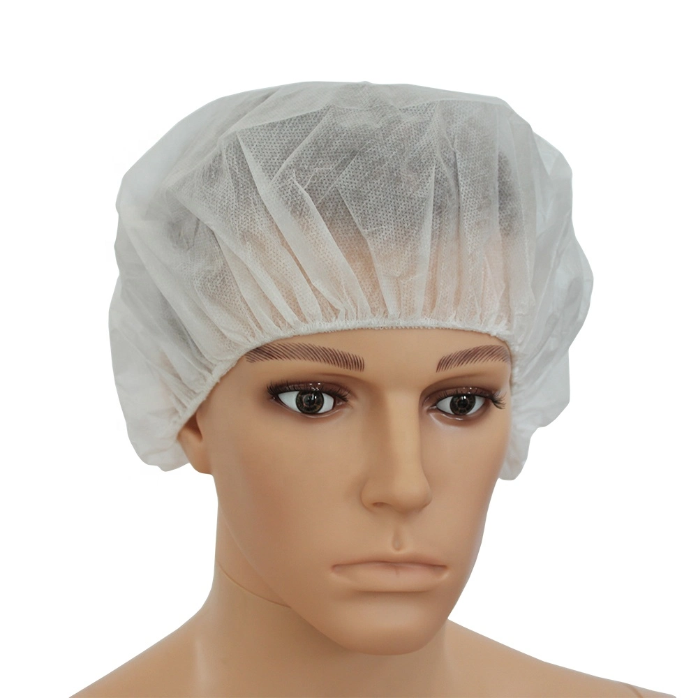 Disposable Round Cap Non Woven Bouffant Cap Nurse Cap