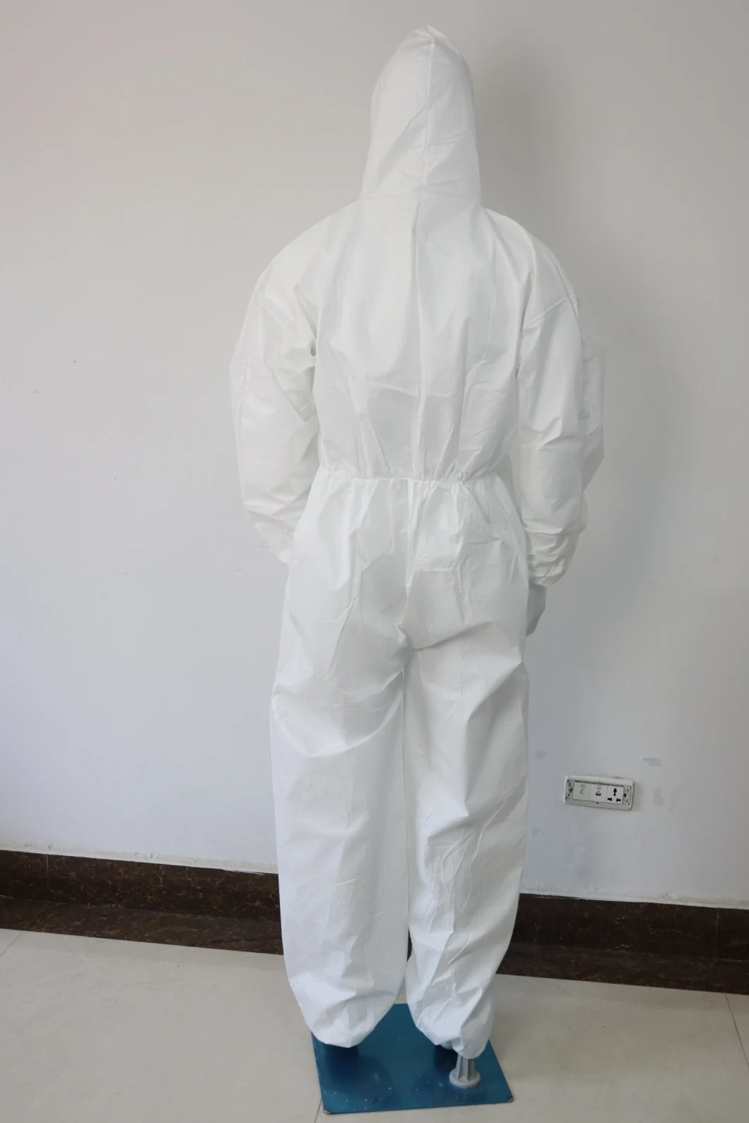 Blue Non-Woven Isolation Suit SMS Isolation Gown Medical Disposable Hooded Isolation Robe Produce Wholesale Blue Accept OEM