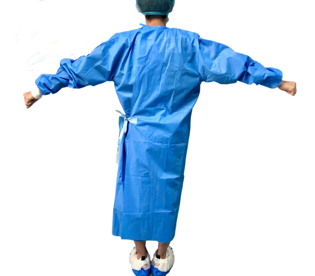 Disposable Waterproof Non Woven Nursing Uniforms Waterproof and Easy-Breath SMS Suit Twosie