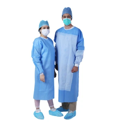 Robe de chirurgien jetable unisexe renforcée AAMI niveau 3 robes de médecin chirurgical