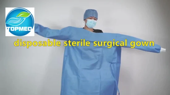 Robes chirurgicales jetables de robe stérile d'opération d'hôpital de SMS SMMS