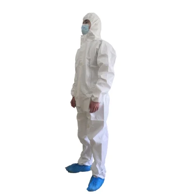 Combinaison de protection des prix OEM Guardwear Manchette en tricot Combinaison jetable stérile imperméable Biosécurité globale