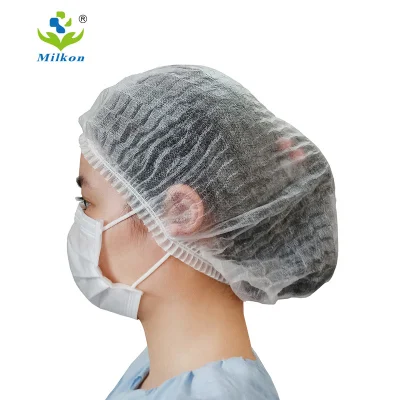 Médical non tissé jetable Médecin Chirurgien Infirmière Hat Round Mob/Clip/ Strip/ Bouffant Cap