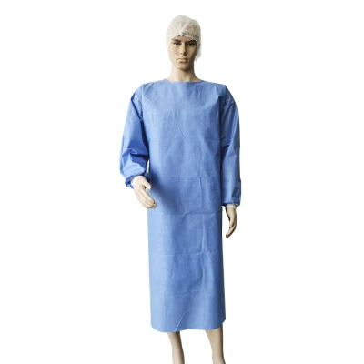 35g/40g/45g SMS norme médicale jetable stérile non tissée/robe chirurgicale renforcée pour l'hôpital