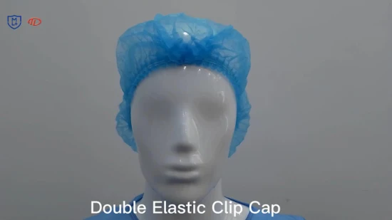 Capuchon jetable Medical Hood Strip Nurse Chirurgical Mob Cap Chirurgien Head Bouffant Non Woven Clip Cap